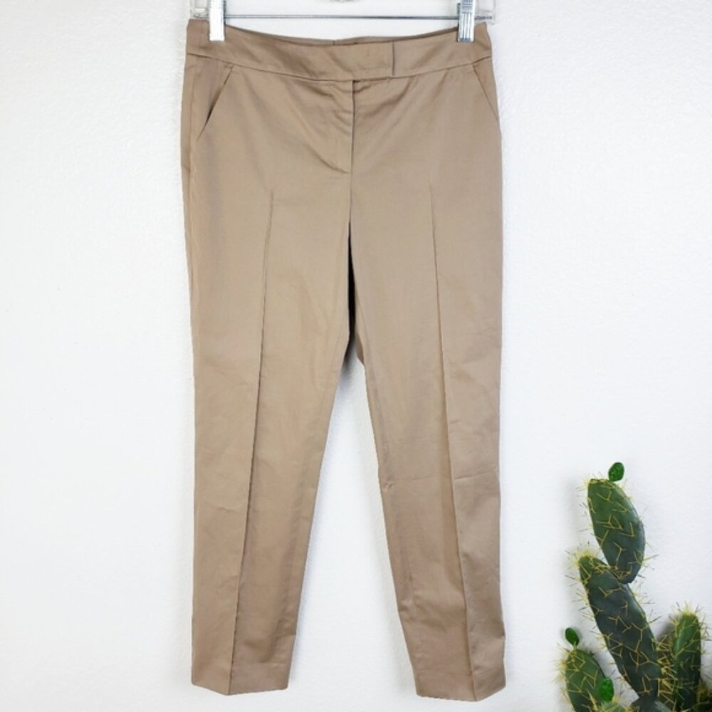 AKRIS Punto Stretch Cotton Beige Pants Slacks size US 2 Trousers Career Office